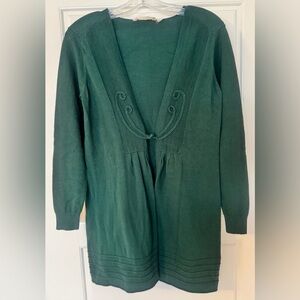 Soft‎ Surroundings Sweater Women's Green Cardigan Casual Long Sleeve Size XS